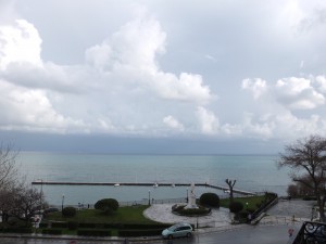 Corfu on a winter's stormy day