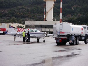 Refuelling at Rhodes